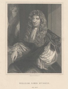 Retrato de Lord William Russell, grabado por H. Robinson de Peter Lely