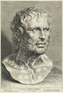 Busto de Séneca, grabado por Lucas Vorsterman de Peter Paul (after) Rubens