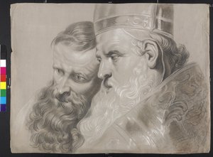 "San Ambrosio y el emperador Teodosio" de Peter Paul Rubens de Peter Paul (after) Rubens