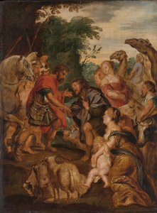 La reconciliación entre Jacob y Esaú de Peter Paul Rubens (after)