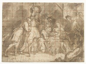 Adoración de los pastores de Peter Paul Rubens (school of)