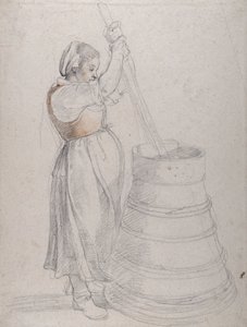 Una campesina batiendo mantequilla de Peter Paul Rubens