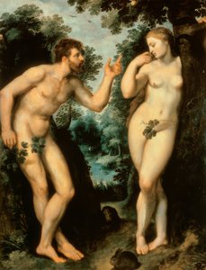 Adán y Eva bajo el árbol del conocimiento de Peter Paul Rubens