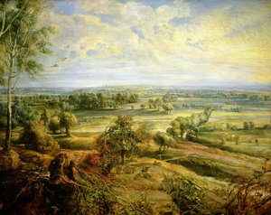 Paisaje de Otoño con vista de Het Steen en la Mañana Temprana, c.1636 (detalle)