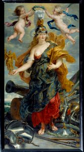 Ciclo de los Médicis: Retrato de pie de María de Médicis en Bellona, reina de Francia de Peter Paul Rubens