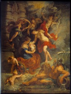 Ciclo de María de Médicis: El nacimiento de María de Médicis en Florencia el 26/04/1573 de Peter Paul Rubens