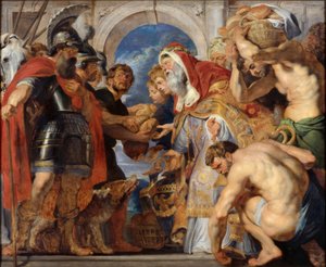 El encuentro de Abraham y Melquisedec de Peter Paul Rubens
