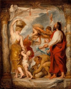 La recolección del maná de Peter Paul Rubens