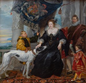 Retrato doble de Alethea Talbot (1585-1654), condesa de Arundel, y Sir Dudley Carleton (1573-1632), con dos sirvientes de Peter Paul Rubens