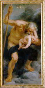 Dios Saturno devorando a su hijo (pintura sobre lienzo) de Peter Paul Rubens