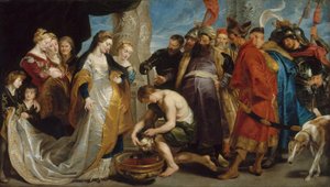 Traen la cabeza de Ciro a la reina Tomyris de Peter Paul Rubens