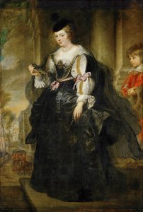 Helene Fourment con carruaje (pintura sobre madera) de Peter Paul Rubens