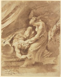 Judith decapitando a Holofernes, c.1609-10 (tinta y aguada sobre papel)