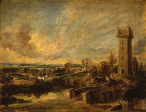 Paisaje con una torre de Peter Paul Rubens