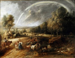 Paisaje con el arco iris de Peter Paul Rubens
