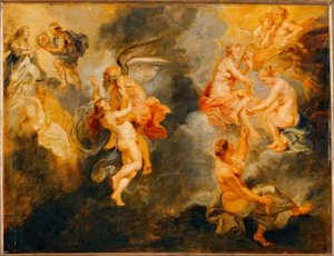 Las tres parcas hilando el destino de María de Médici de Peter Paul Rubens
