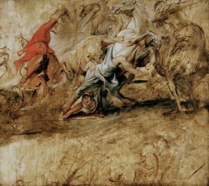 Caza de leones de Peter Paul Rubens