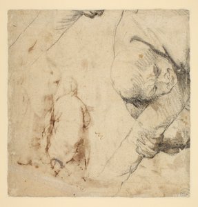 Hombre sosteniendo un asta de la cruz de Peter Paul Rubens