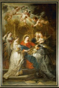 María aparece a San Ildefonso de Peter Paul Rubens