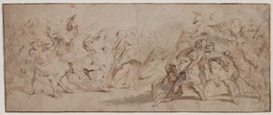 Reconciliation of the Romans and the Sabines (recto) de Peter Paul Rubens