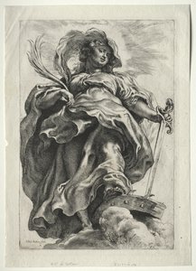 Santa Catalina en las nubes de Peter Paul Rubens