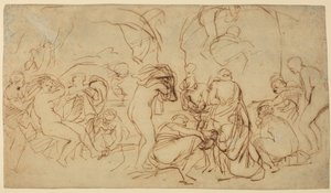 Estudio para "El baño de Diana" (anverso) de Peter Paul Rubens
