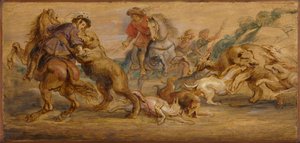 Estudio para La caza del oso para el Alcázar, Madrid, c. 1639