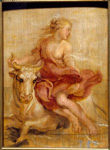 El rapto de Europa. Dibujo a sangre de Pierre Paul Rubens (1577-1640). Museo del Prado, Madrid