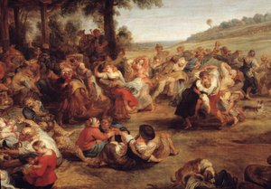 La feria o boda en el pueblo (detalle) de Peter Paul Rubens