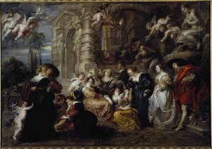 El jardín del amor - óleo sobre lienzo de Peter Paul Rubens