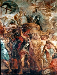 La entrada triunfal de Enrique IV en París (detalle) de Peter Paul Rubens