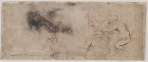 Venus Desarmando a Marte, Estudio de Drapería, c. 1632-35 de Peter Paul Rubens