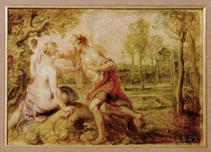 Vertumno y Pomona (pintura sobre madera) de Peter Paul Rubens