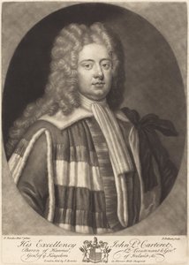 John, Lord Carteret de Peter Pelham after Sir Godfrey Kneller