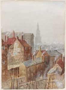 Newcastle upon Tyne desde el High Level Bridge (acuarela sobre papel) de Peter Petersen Toft