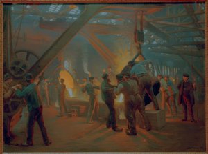 En la fundición de hierro de Burmeister & Wain de Peder Severin Krøyer