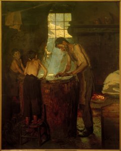 Sombrereros de pueblo italiano. Sora de Peder Severin Krøyer