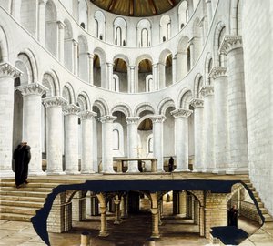 El presbiterio y la cripta en la Abadía de San Agustín, siglo XII de Peter Urmston