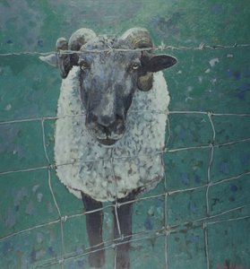 Oveja que espera, 2000 (óleo sobre lienzo)