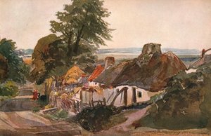 Un Camino con Cabañas, c1820 de Peter de Wint