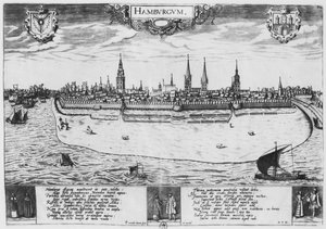Vista de Hamburgo de Peter van der Doort