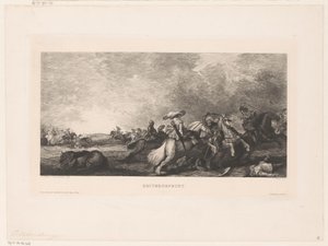 lucha ecuestre Reitergefecht (título sobre objeto) de Peter von Halm