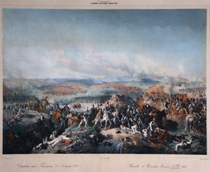 Guerra Napoleónica - Campaña Rusa de 1812: La Batalla de Borodino (o Batalla de Moskva) entre Francia y Rusia, 7 de septiembre de 1812 (La Batalla de Borodino el 26 de agosto de Peter von Hess