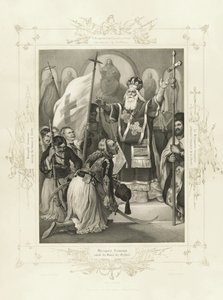 El Metropolitano Germanos levantando la bandera de la libertad del Álbum del Heroísmo Griego de Peter von Hess