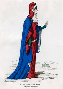 Dama noble de la época de Carlos VI de Francia, 1386 1882-1884 de Petit