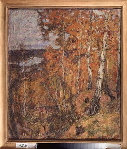 Elegía otoñal. Pintura de Pyotr Ivanovich Petrovichev (Pyotr Petrovitchev) (1874-1947), óleo sobre lienzo