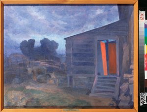 Paisaje azul (Paisaje azul) - Pintura de Pyotr (Piotr, Petr) Savvich Utkin (Utkin) (1877-1934), óleo sobre lienzo - Arte ruso