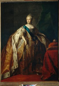 Retrato de la emperatriz Catalina II (Marthe Helene Skavronskaia de Petr Semenovich Drozhdin