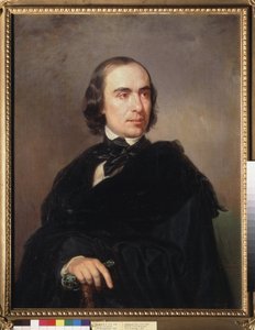 Retrato del historiador Timofey Granovsky (Timofei Granovsky) (1813-1855). Pintura de Pyotr Zakharovich Zakharov Chechenets (Zakharov-Chechenets) (1816-1846), huile sur toile de Petr Zakharovich Zakharov Chechenets
