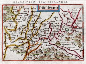 Mapa de Transilvania 1616 de Petrus Bertius